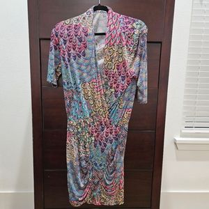 PRETTY REBELLIOUS BOUTIQUE peacock dress size large